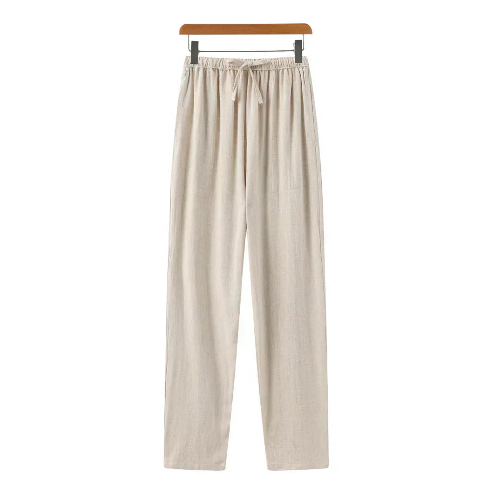 Varel | Pantaloni slim in lino