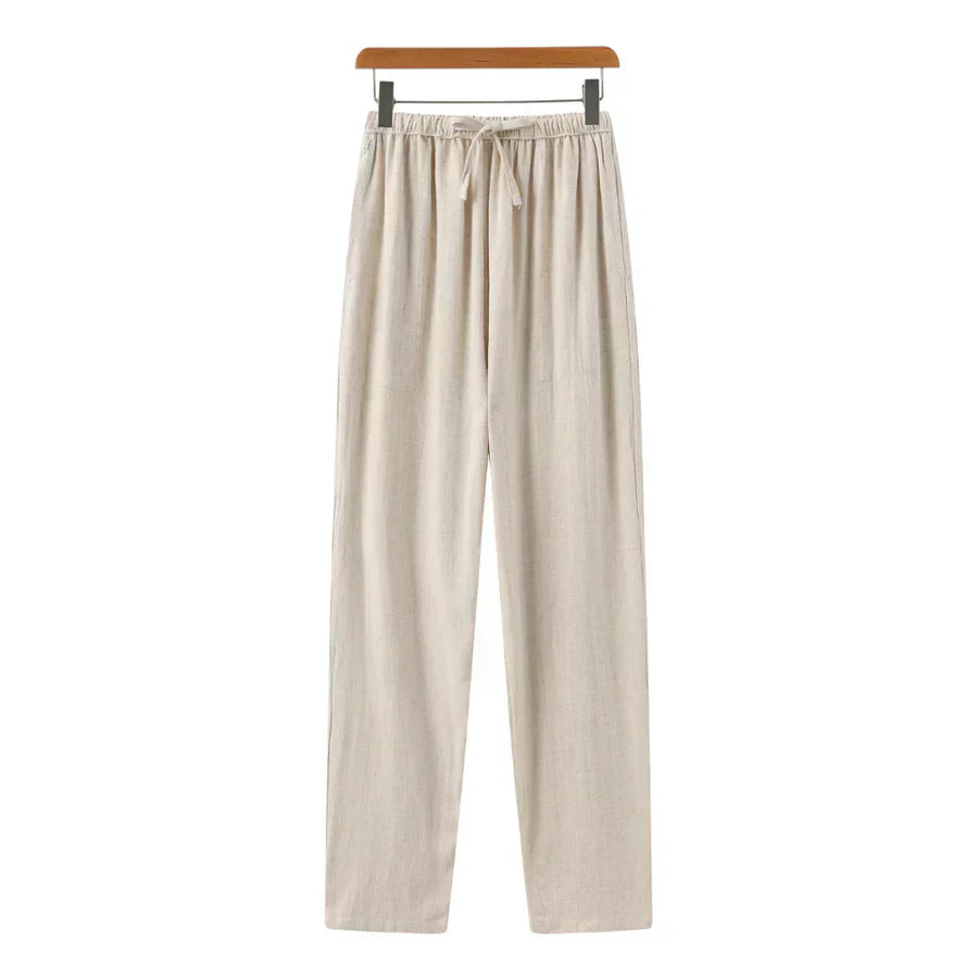 Varel | Pantaloni slim in lino