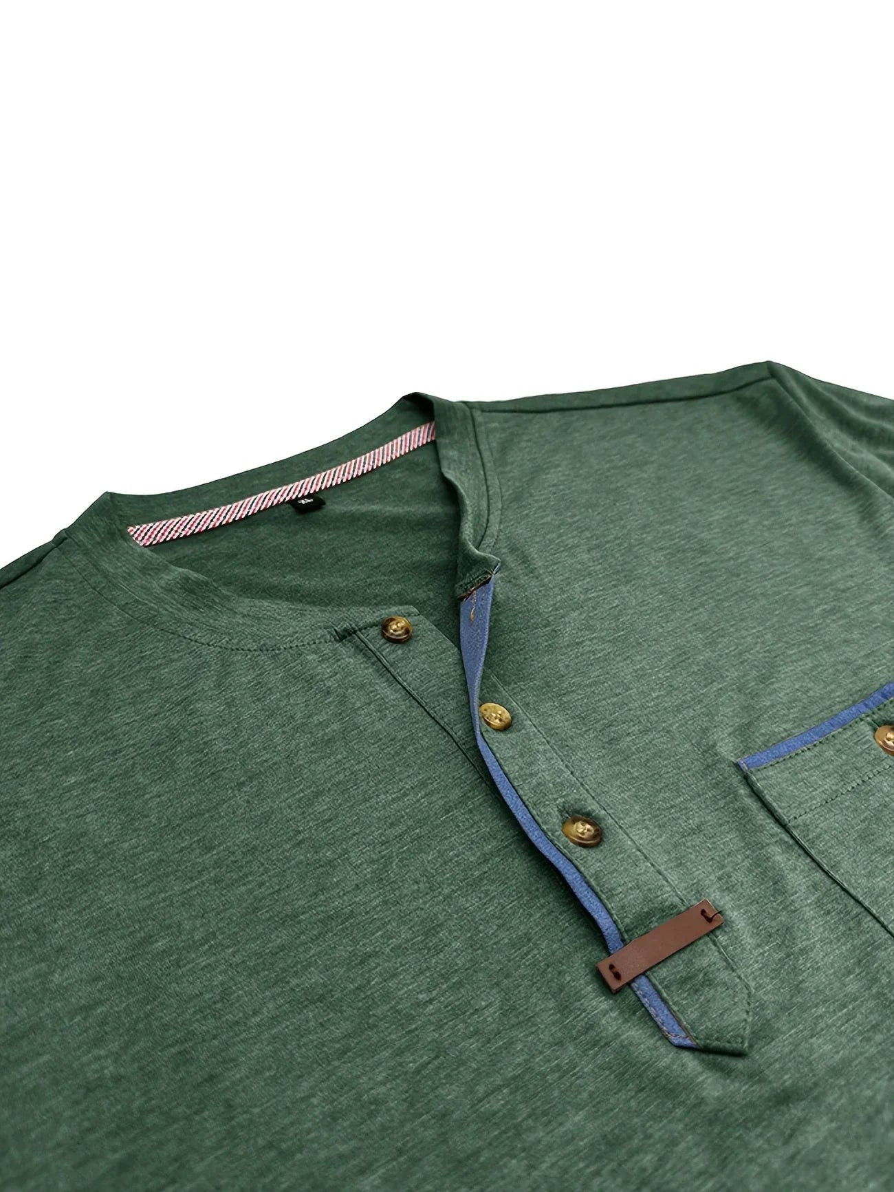 Varel | T-shirt elegante con colletto rotondo e tasca