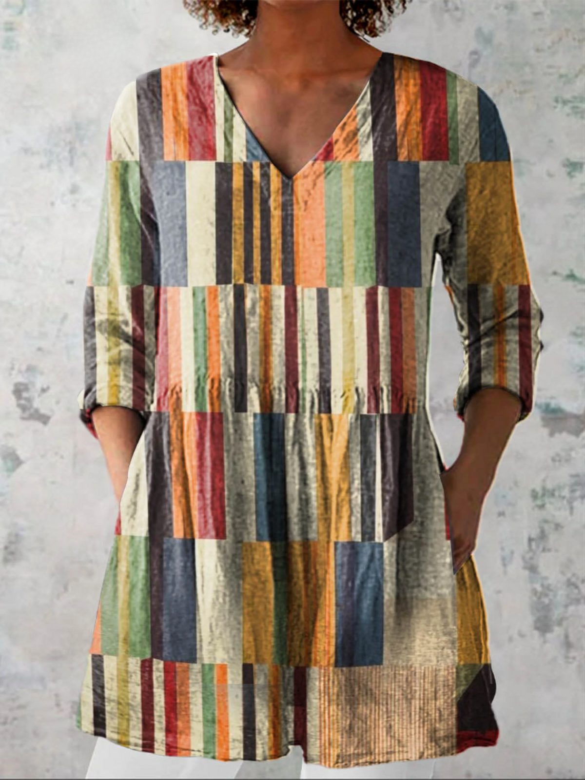 Avery | Camicia Lunga con Fantasia Accattivante