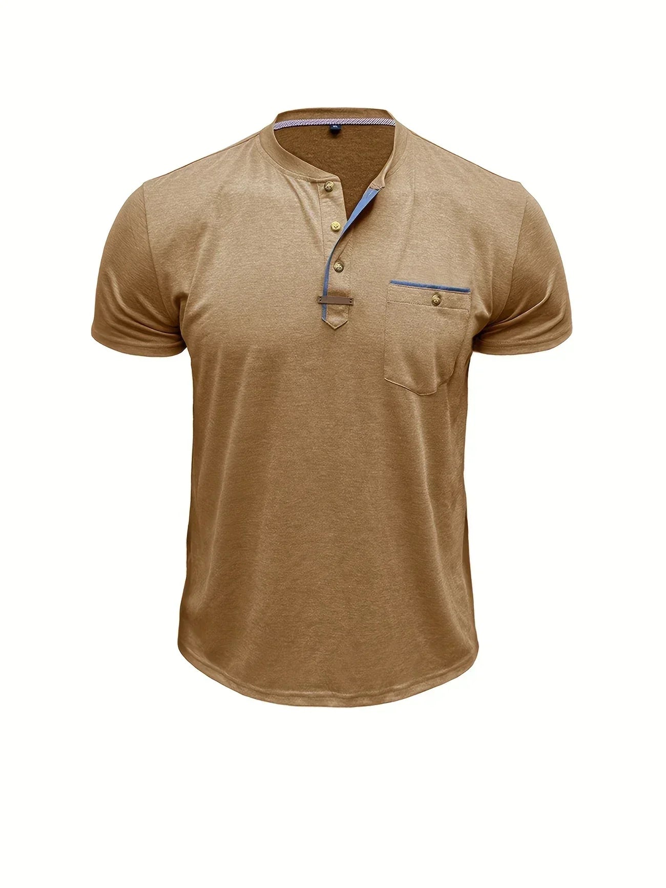 Varel | T-shirt elegante con colletto rotondo e tasca