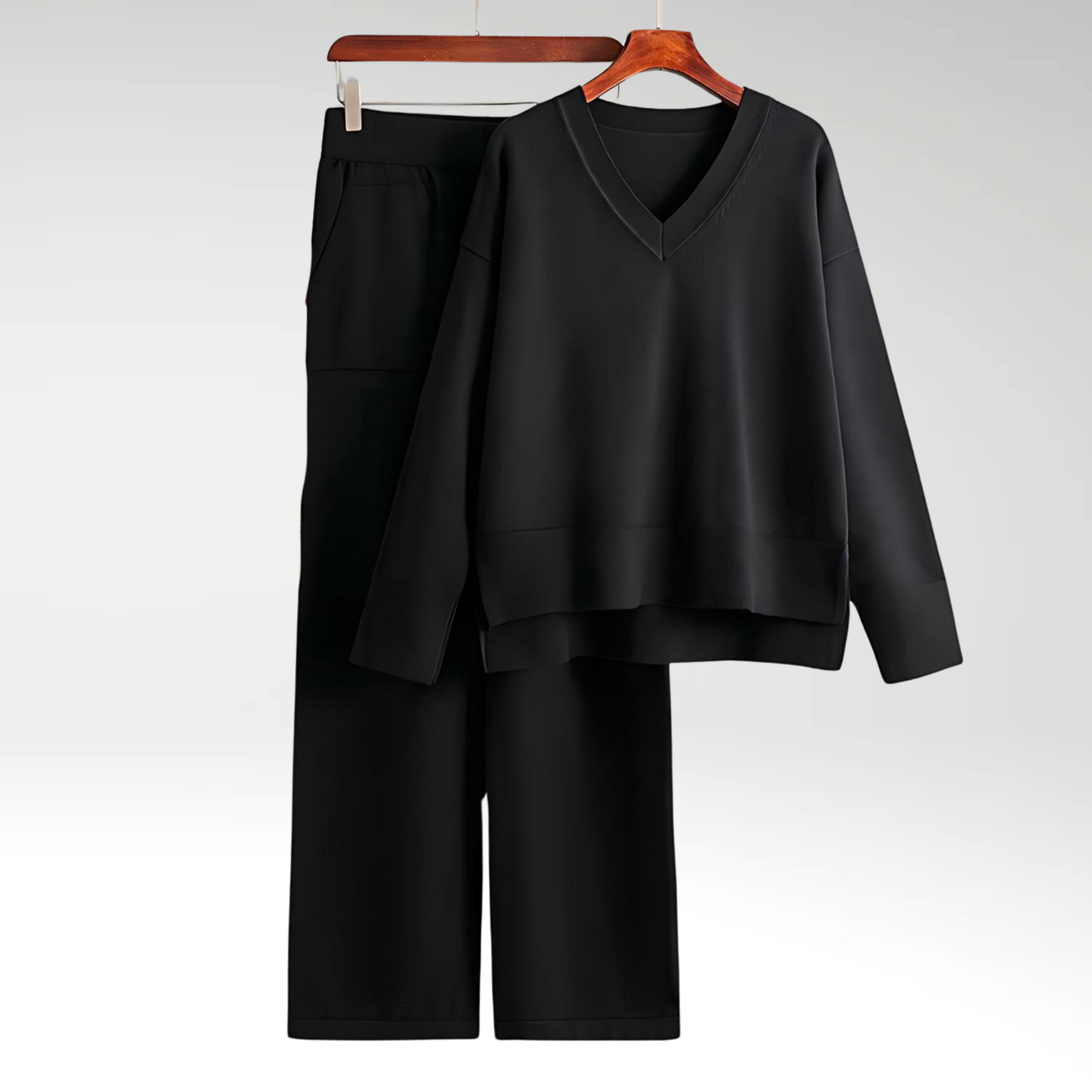 Varel | Completo di lusso a due pezzi con scollo a V