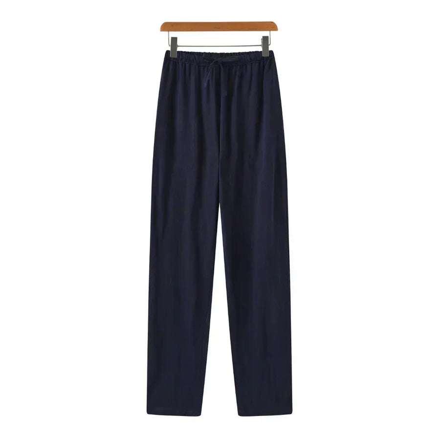 Varel | Pantaloni slim in lino