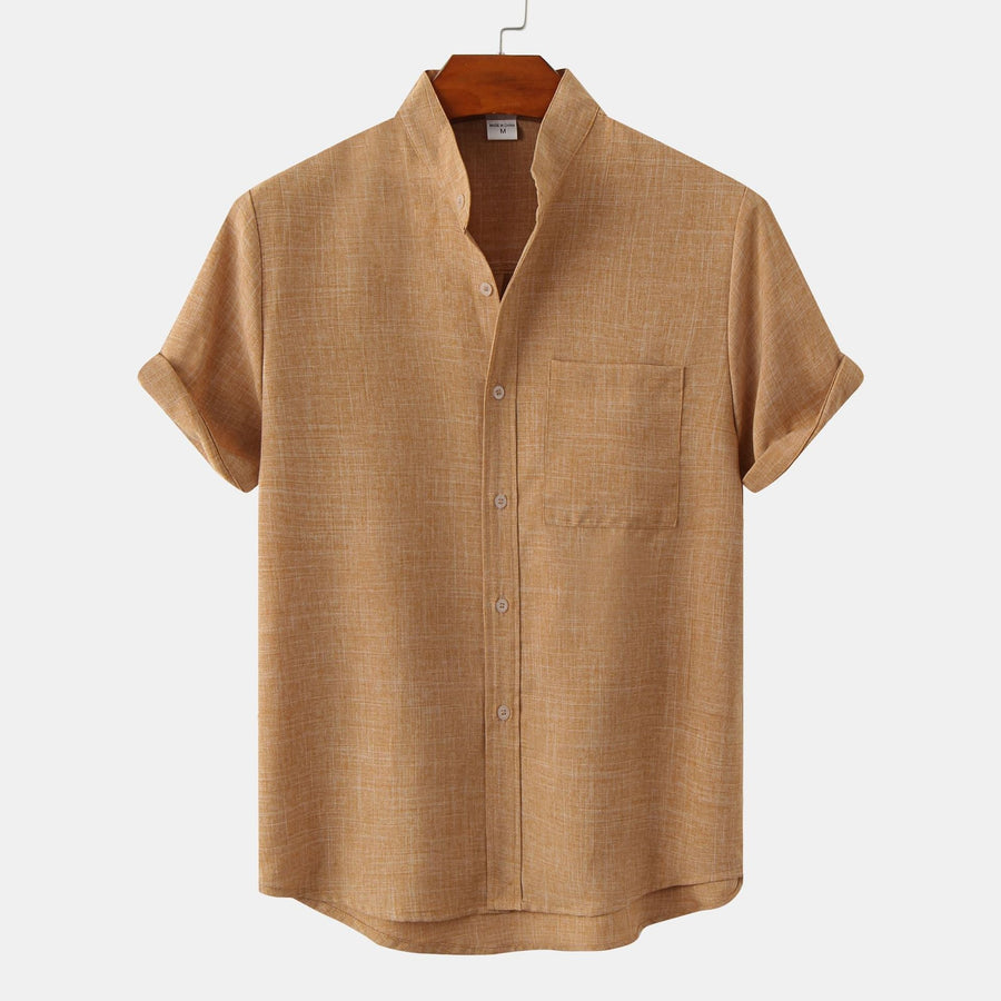 Varel | Camicia in cotone unita con bottoni