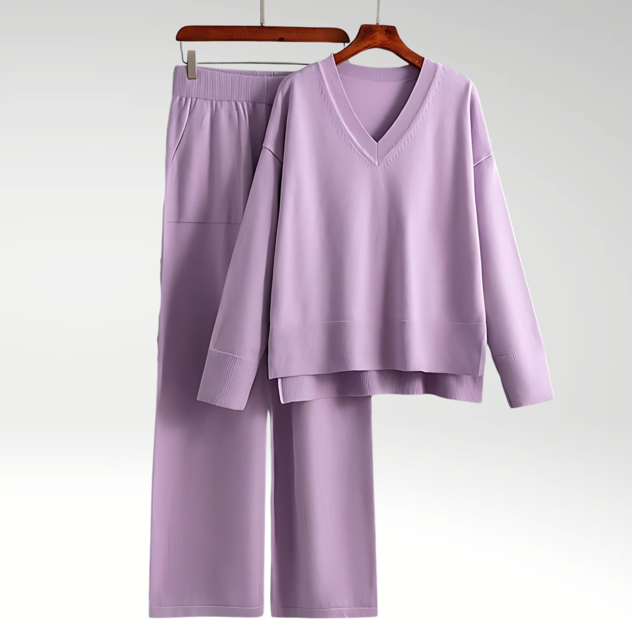 Varel | Completo di lusso a due pezzi con scollo a V