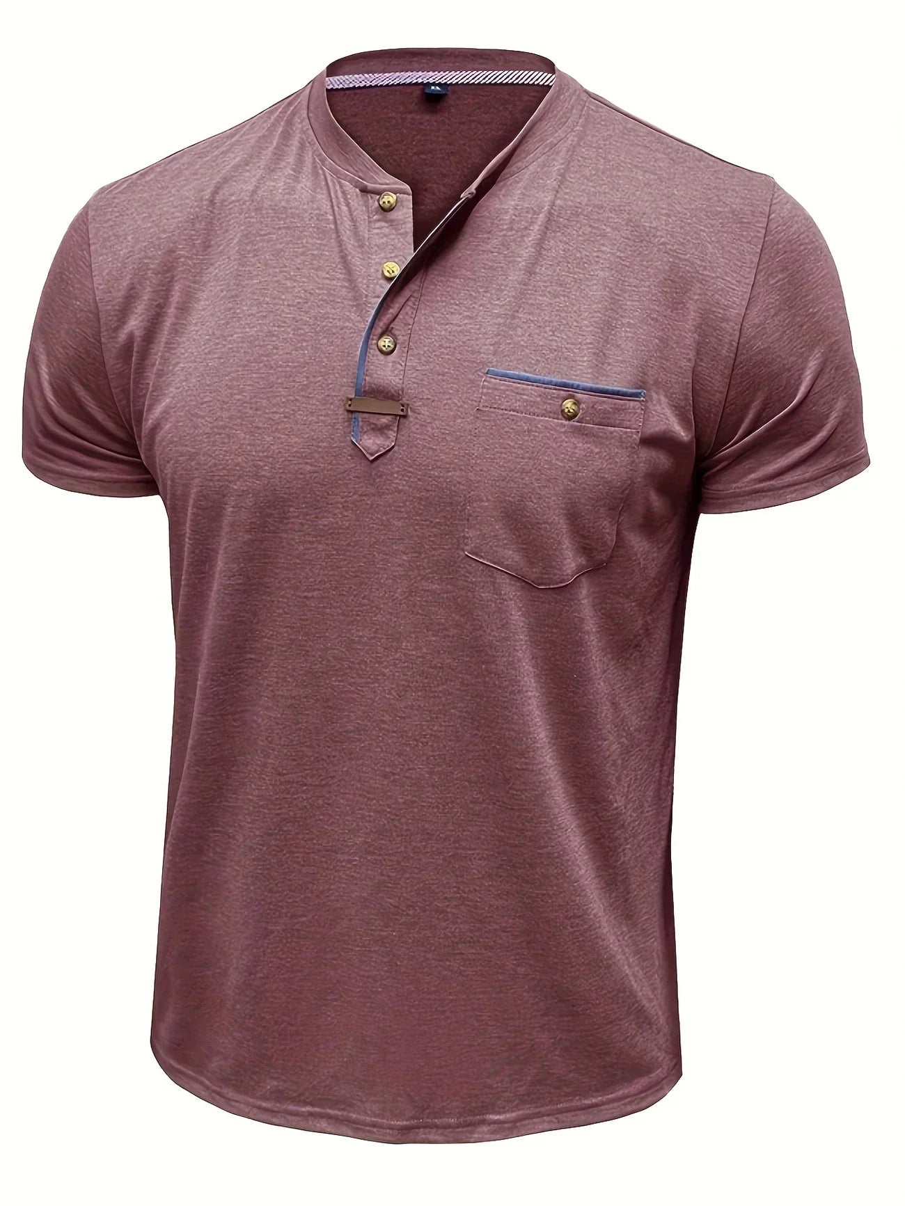 Varel | T-shirt elegante con colletto rotondo e tasca
