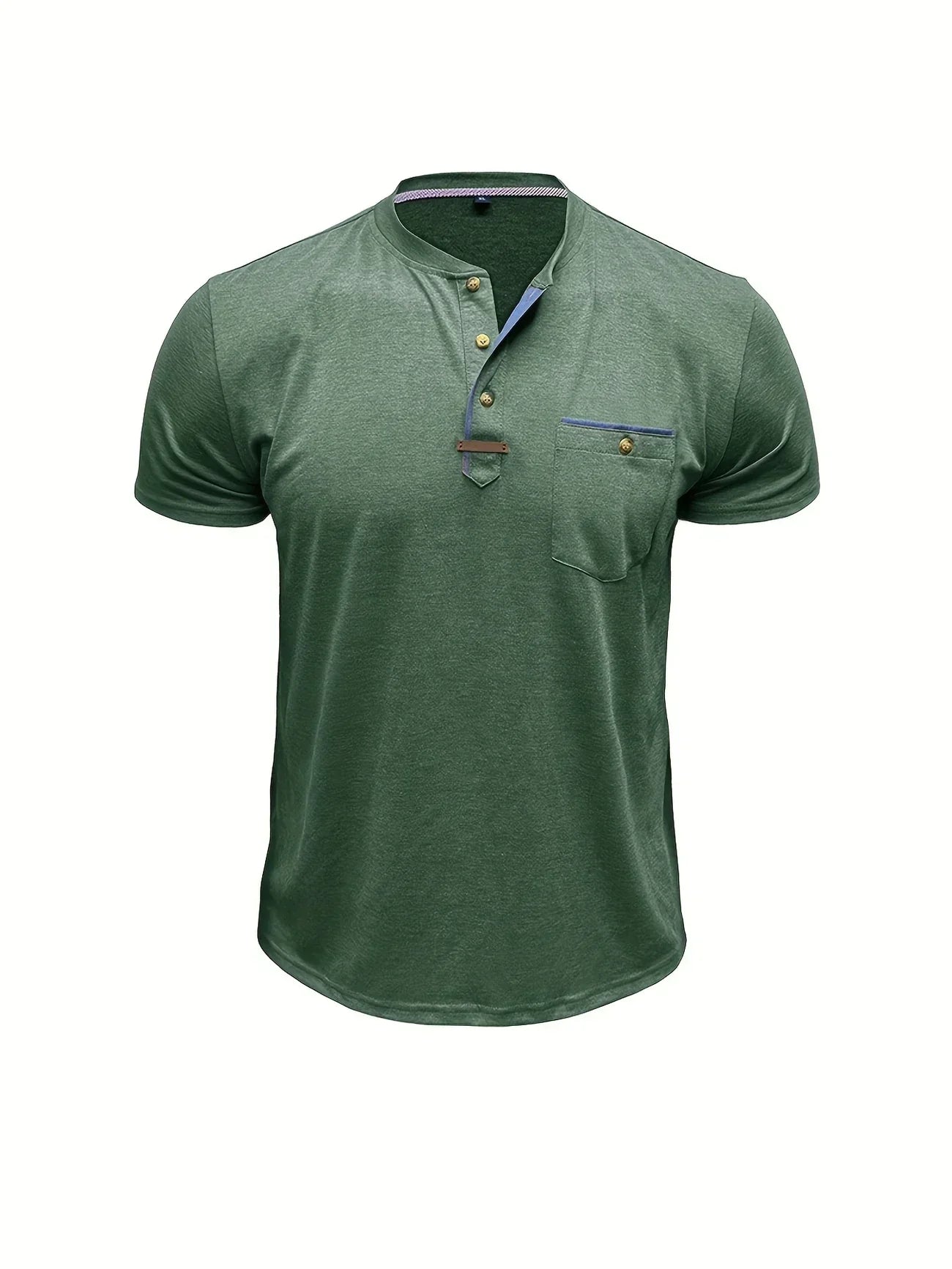 Varel | T-shirt elegante con colletto rotondo e tasca