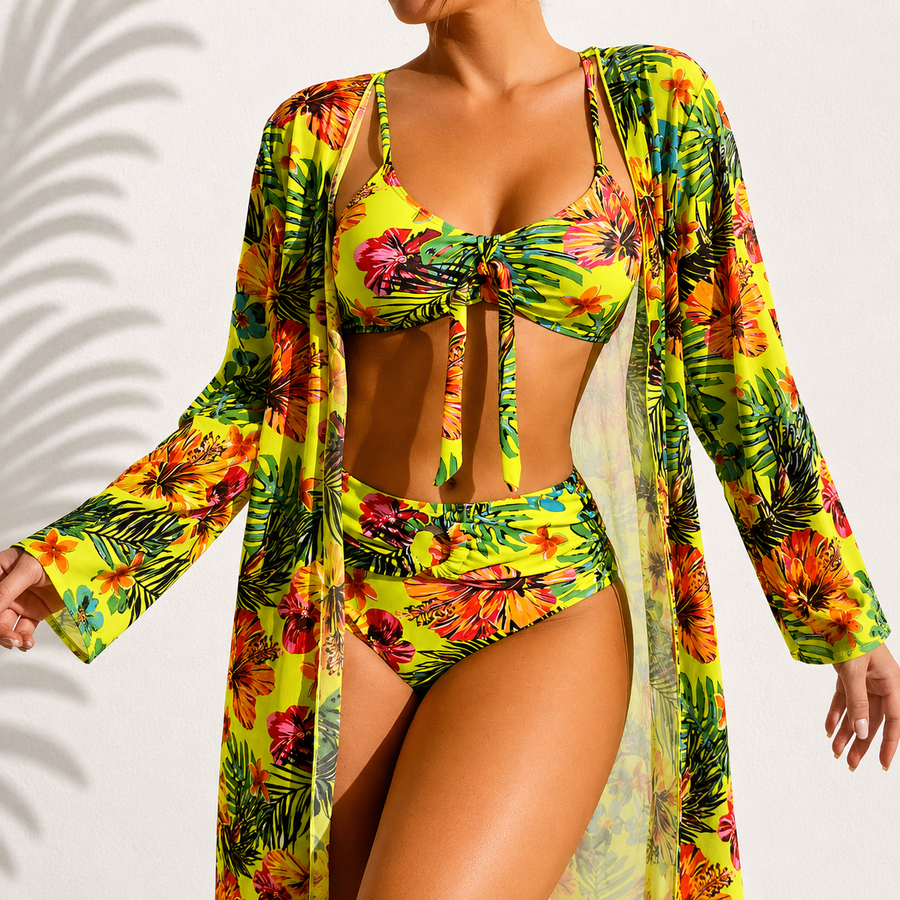 Marie – Bikini tropicale elegante a 3 pezzi