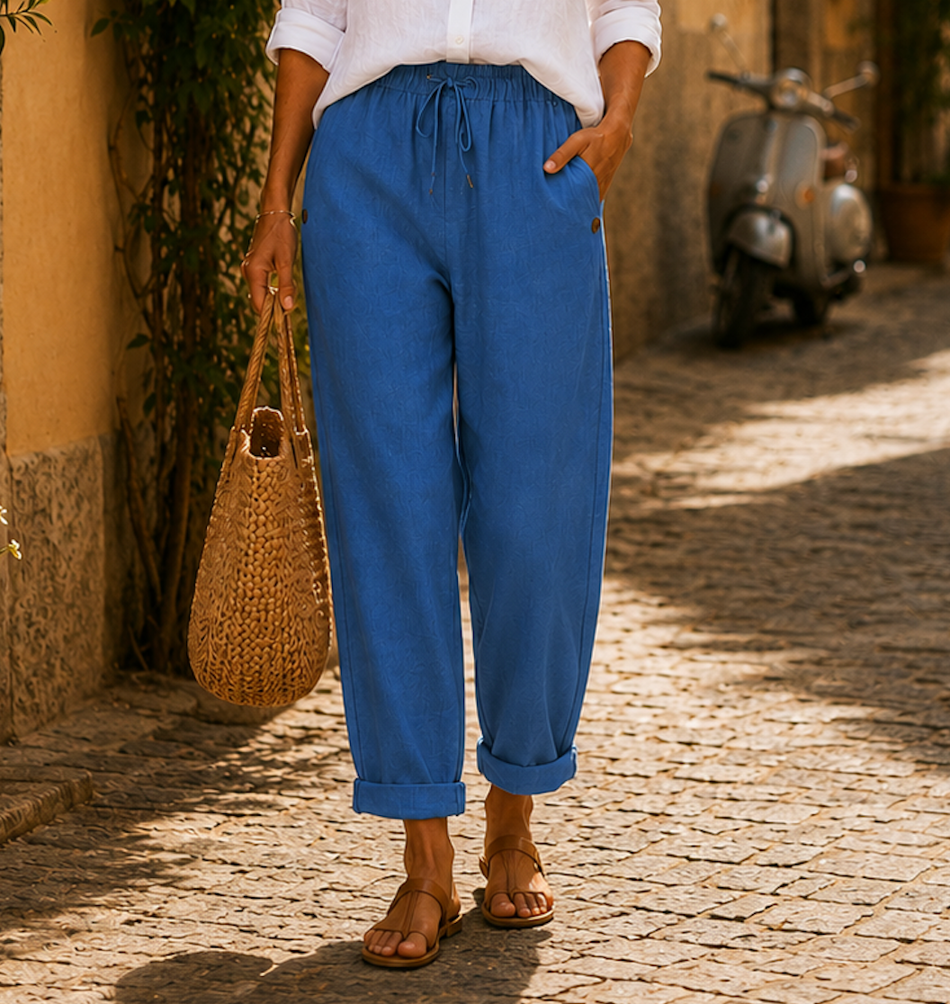 Rosa | Pantaloni di Lino Leggeri