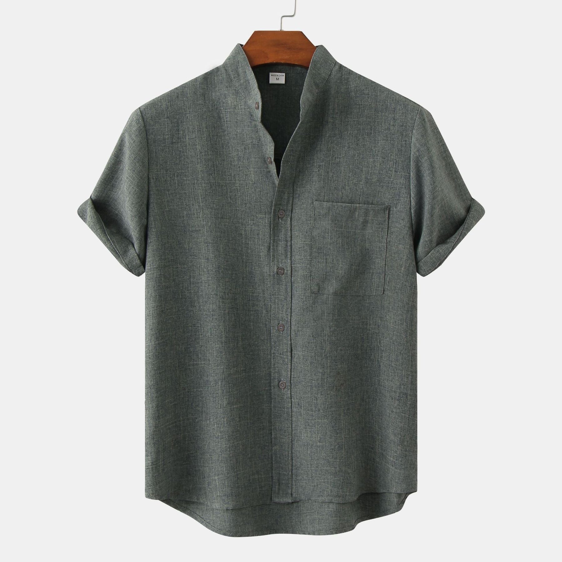 Varel | Camicia in cotone unita con bottoni