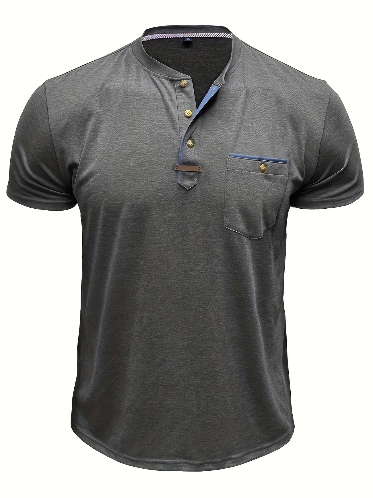 Varel | T-shirt elegante con colletto rotondo e tasca